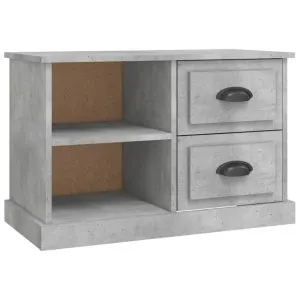Comodă TV, gri beton, 73×35,5×47,5 cm, lemn prelucrat