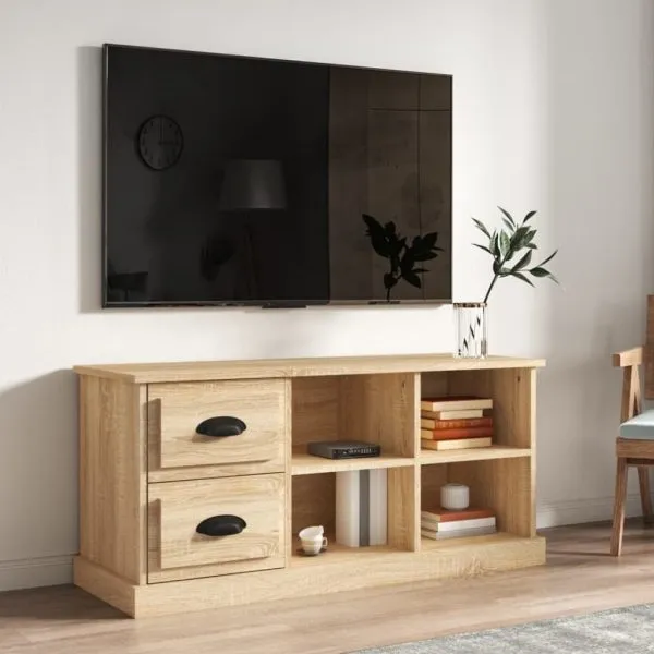 Comodă TV, stejar sonoma, 102×35,5×47,5 cm, lemn prelucrat
