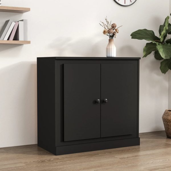 Servantă, negru, 70×35,5×67,5 cm, lemn prelucrat