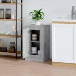 Servantă, gri beton, 37,5×35,5×67,5 cm, lemn prelucrat