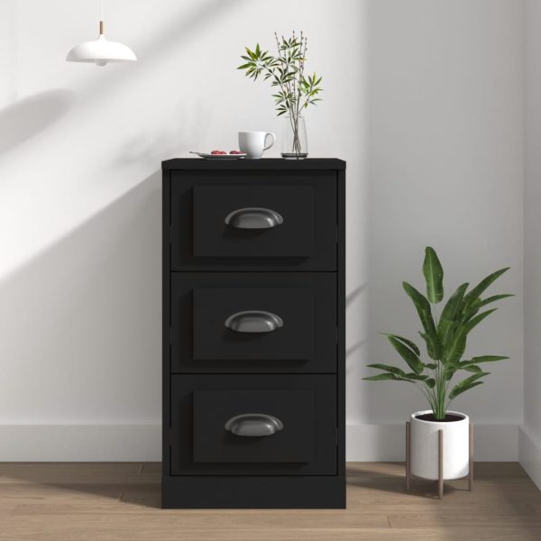 Servantă, negru, 36×35,5×67,5 cm, lemn prelucrat