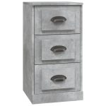 Servantă, gri beton, 36×35,5×67,5 cm, lemn prelucrat