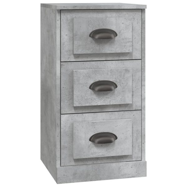 Servantă, gri beton, 36×35,5×67,5 cm, lemn prelucrat