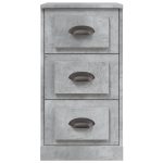 Servantă, gri beton, 36×35,5×67,5 cm, lemn prelucrat