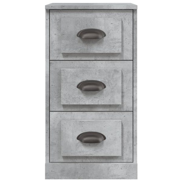 Servantă, gri beton, 36×35,5×67,5 cm, lemn prelucrat