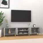 Comodă TV, gri sonoma, 180×31,5×40 cm, lemn prelucrat