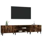 Comodă TV, stejar fumuriu, 180×31,5×40 cm, lemn prelucrat