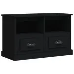Comodă TV, negru, 80x35x50 cm, lemn prelucrat