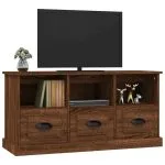 Comodă TV, stejar maro, 100x35x50 cm, lemn prelucrat