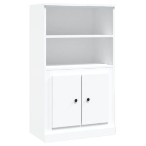 Dulap înalt, alb, 60×35,5×103,5 cm, lemn prelucrat