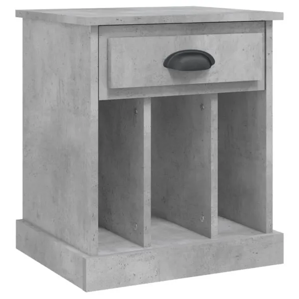 Noptiere, gri beton, 43x36x50 cm
