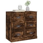Servantă, stejar afumat, 70×35,5×67,5 cm, lemn prelucrat