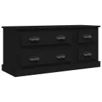 Comodă TV, negru, 100×35,5×45 cm, lemn prelucrat