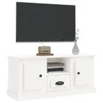 Comodă TV, alb, 100×35,5×45 cm, lemn prelucrat
