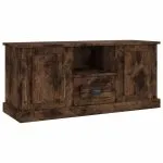 Comodă TV, stejar fumuriu, 100×35,5×45 cm, lemn prelucrat