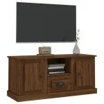 Comodă TV, stejar maro, 100×35,5×45 cm, lemn prelucrat