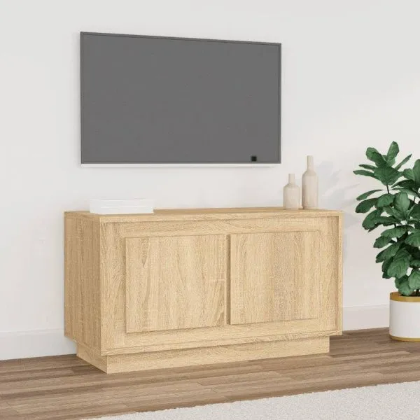 Dulap TV, stejar sonoma, 80x35x45 cm, lemn prelucrat