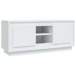 Comodă TV, alb, 102x35x45 cm, lemn prelucrat