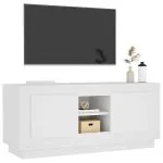 Comodă TV, alb, 102x35x45 cm, lemn prelucrat