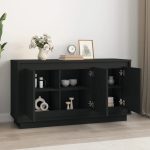 Dulap, negru, 102x35x55 cm, lemn prelucrat