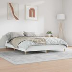 Cadru de pat, alb, 120×200 cm, lemn prelucrat