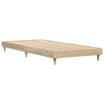 Cadru pat fără saltea stejar sonoma, 90×200 cm, lemn prelucrat