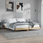 Cadru pat fără saltea stejar sonoma, 160×200 cm, lemn prelucrat