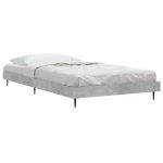 Cadru de pat, gri beton, 100×200 cm, lemn prelucrat