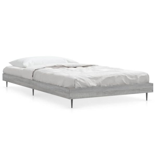 Cadru de pat, gri sonoma, 100×200 cm, lemn prelucrat