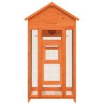 Colivie de păsări maro 91,5x53x170 cm din lemn masiv de pin