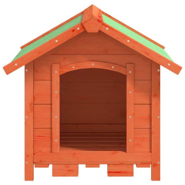 Cușcă de câine, maro, 65x65x61,5 cm, lemn masiv pin