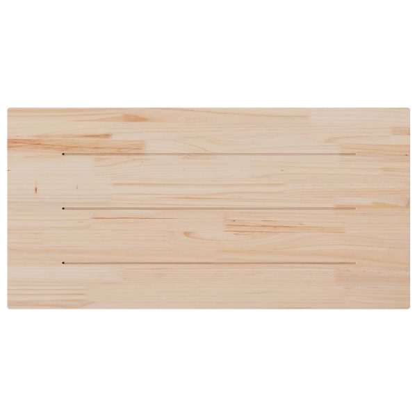 Blat de masă alb 110x55x2,5 cm lemn masiv de pin dreptunghiular