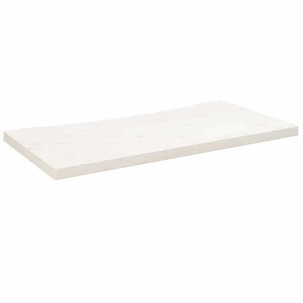 Blat de birou, alb, 80x40x2,5 cm, lemn masiv de pin