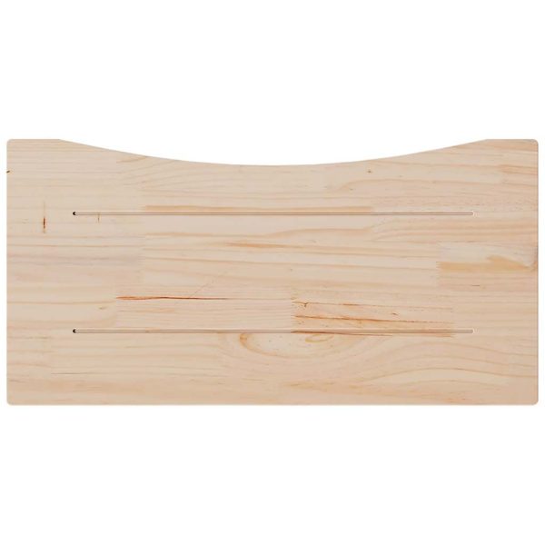Blat de birou, alb, 80x40x2,5 cm, lemn masiv de pin