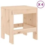Set de dining pentru grădină, 5 piese, lemn masiv de pin