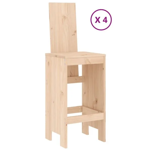 Set mobilier de bar pentru grădină, 5 piese, lemn masiv de pin