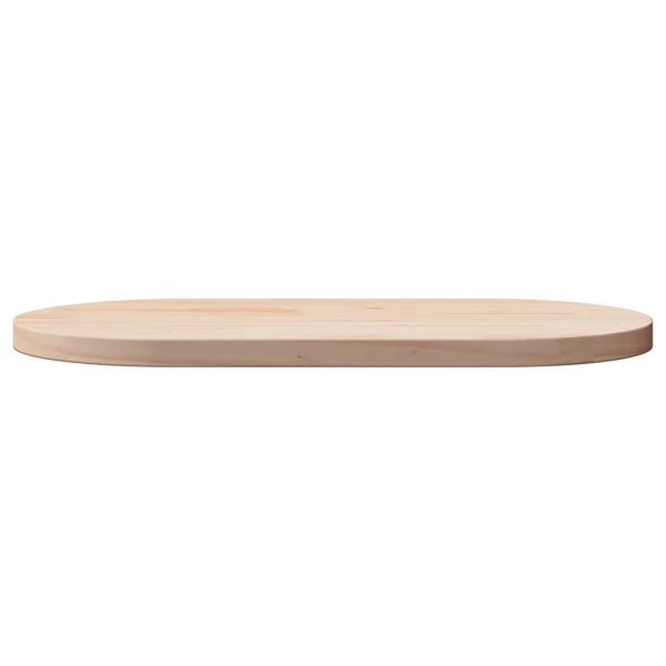 Blat de masă, 90x45x2,5 cm, lemn masiv de pin, oval