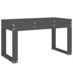 Bancă de grădină, gri, 80x38x45 cm, lemn masiv de pin