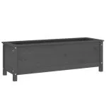 Strat înălțat de grădină, gri, 119,5x40x39 cm, lemn masiv pin