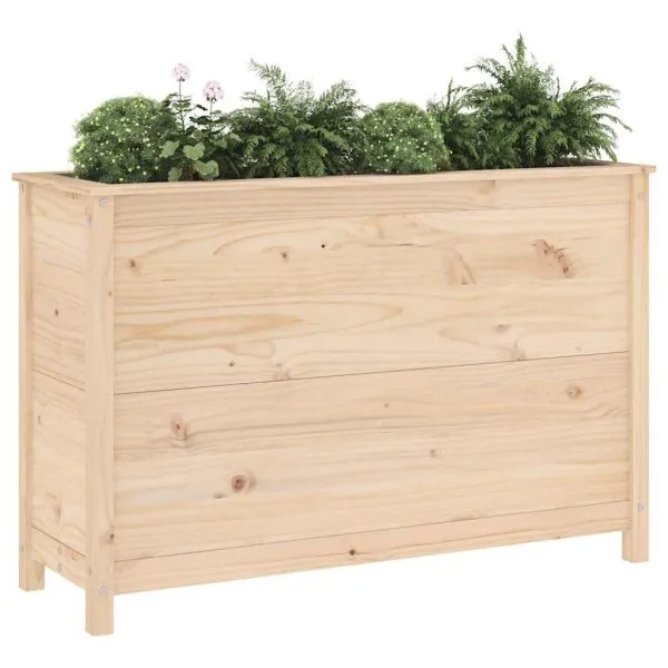 Strat înălțat de grădină, 119,5x40x78 cm, lemn masiv de pin