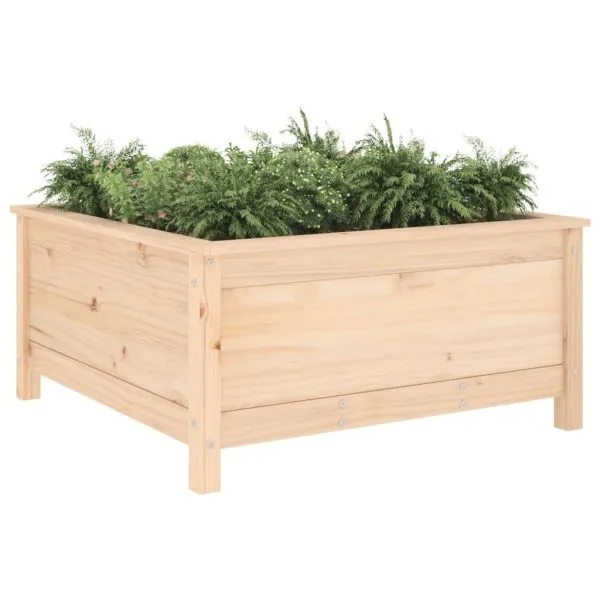 Jardinieră de grădină, 82,5×82,5×39 cm, lemn masiv de pin