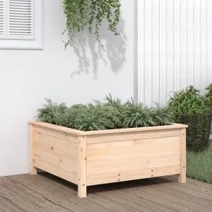 Jardinieră de grădină, 82,5×82,5×39 cm, lemn masiv de pin