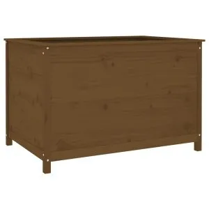 Strat înălțat grădină maro miere 119,5×82,5x78cm lemn masiv pin