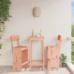 Taburete de bar, 2 buc., 40×48,5×115,5 cm, lemn masiv Douglas