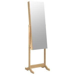 Dulap de bijuterii cu oglindă independent, 42x38x152 cm