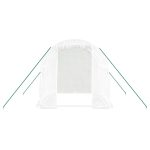 Seră cu un cadru din oțel, alb, 4 m², 2x2x2 m