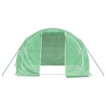 Seră cu un cadru din oțel, verde, 6 m², 3x2x2 m