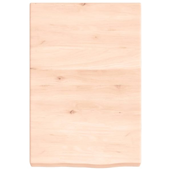 Poliță de perete, 40x60x(2-6) cm, lemn masiv de stejar netratat