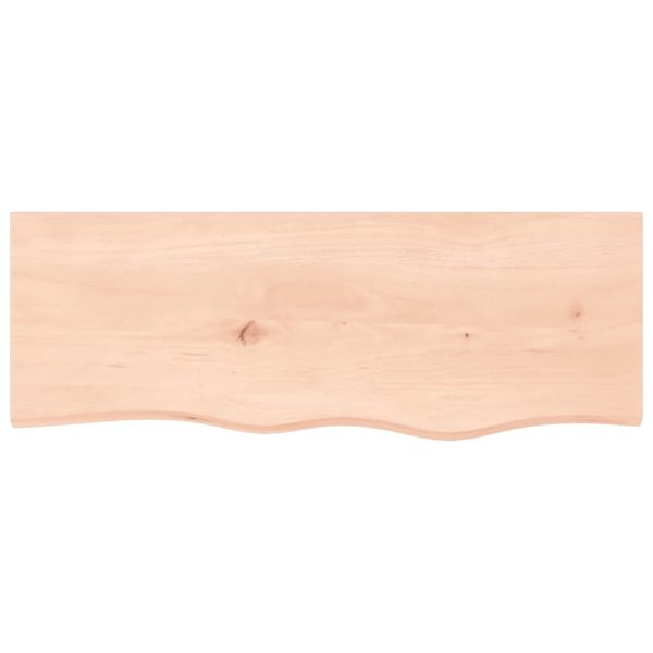 Poliță de perete, 80x30x(2-4) cm, lemn masiv de stejar netratat