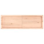 Poliță de perete, 120x40x(2-4)cm, lemn masiv de stejar netratat